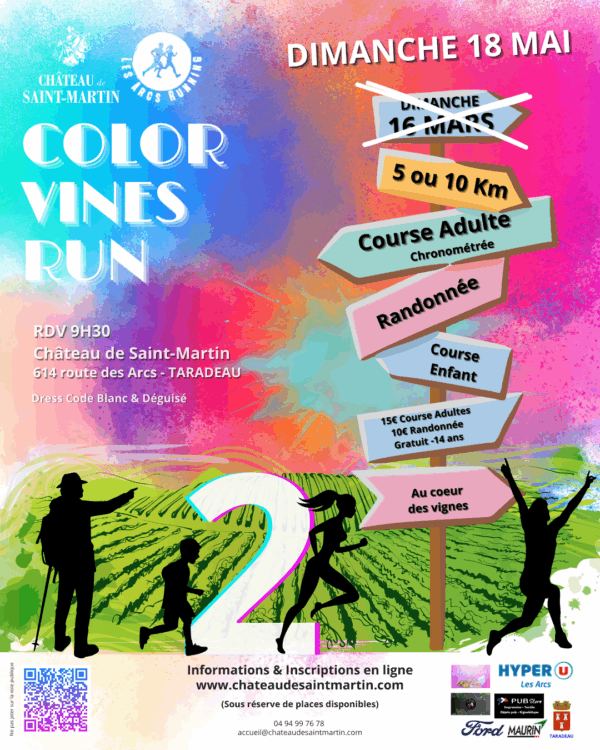 REPORT DE DATE - COLOR VINES RUN 2 - Dimanche 18 Mai 2025