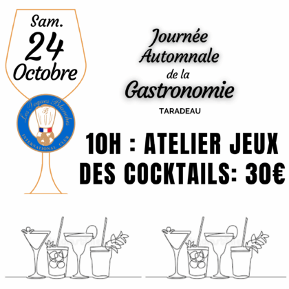 Atelier Jeux des Cocktails - Samedi 24 octobre 10H